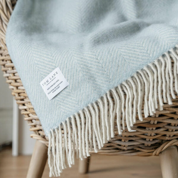 Melton Throw, Duck Egg Blue