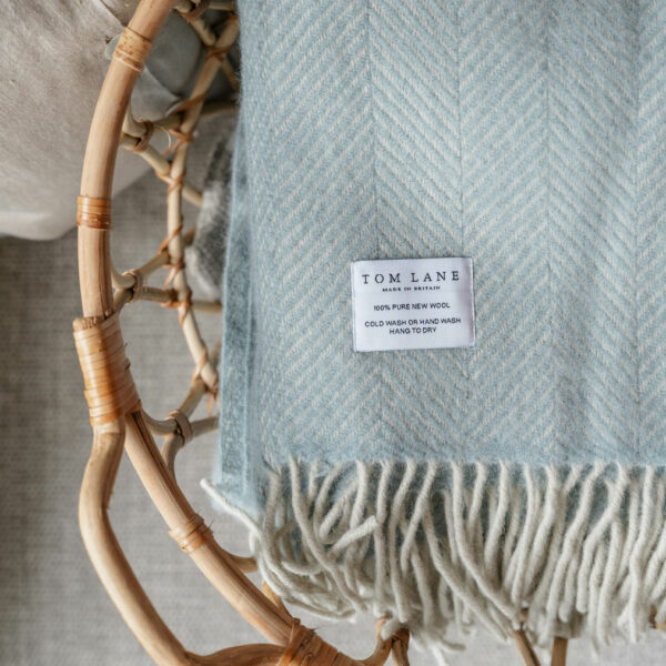 Melton Throw, Duck Egg Blue