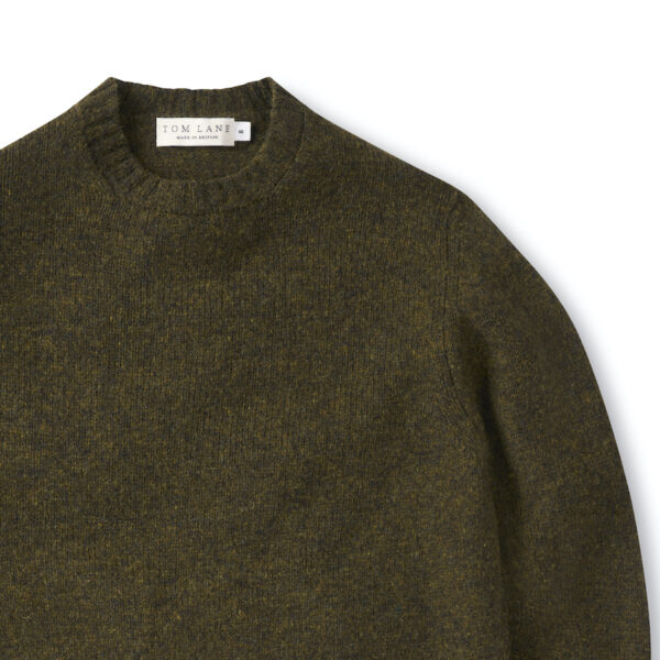 Shetland Crew Neck Jumper – Forest