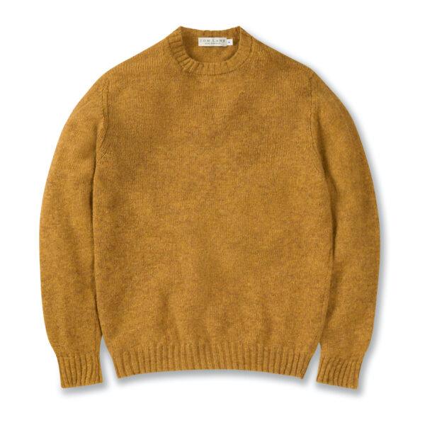 Shetland Crew Neck Jumper - Cumin