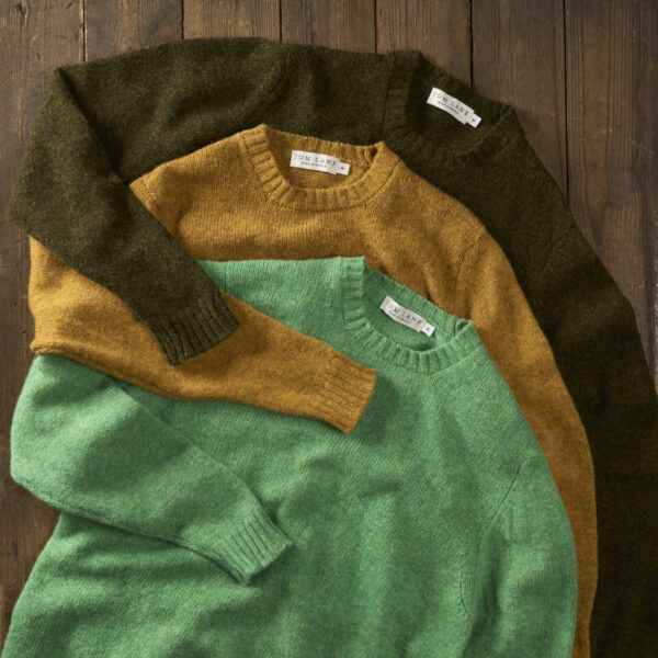 Shetland Crew Neck Jumper - Forest