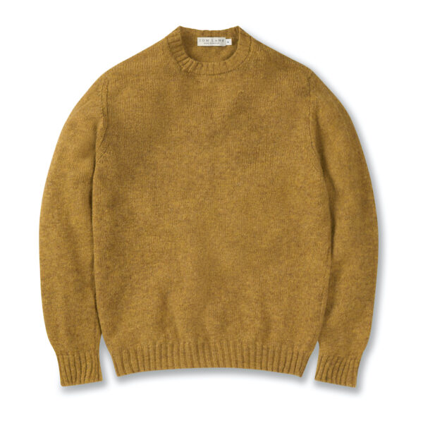 Shetland Crew Neck Jumper - Cumin