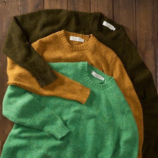 Shetland Crew Neck Jumper - Mint