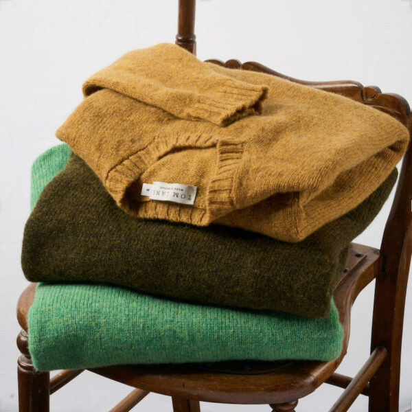 Shetland Crew Neck Jumper - Cumin