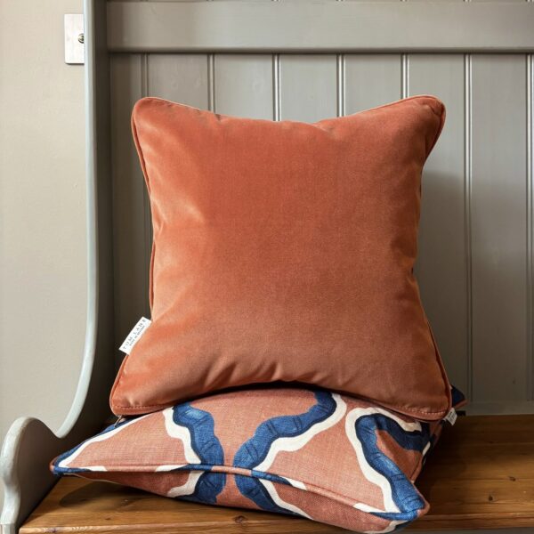 Velvet cushion - Burnt Orange