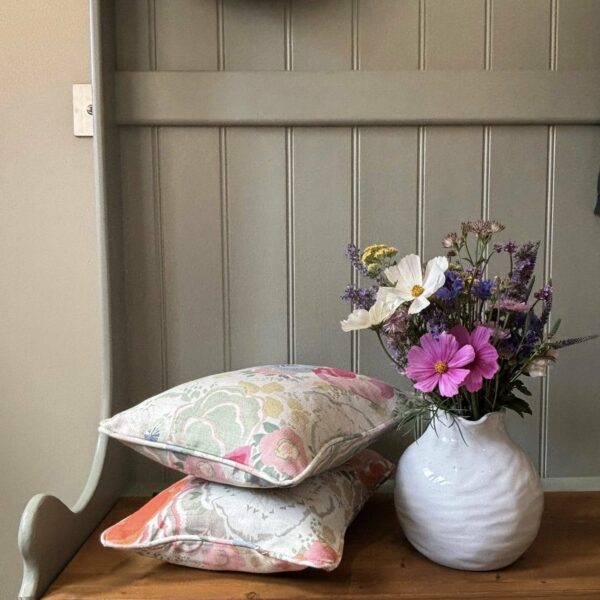 Floral Cushion – Tangerine