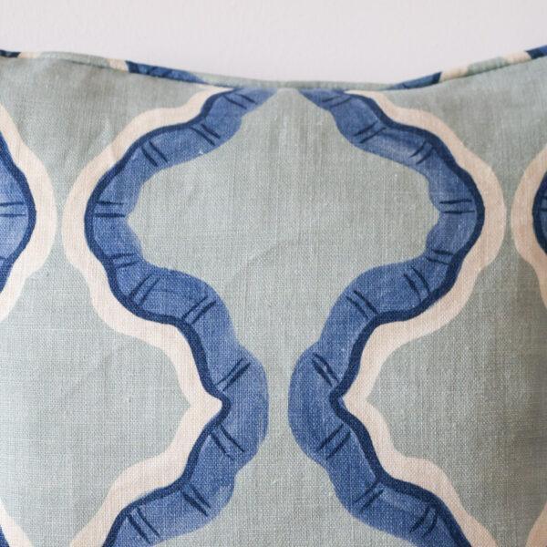 Ruffled cushion - Duck Egg