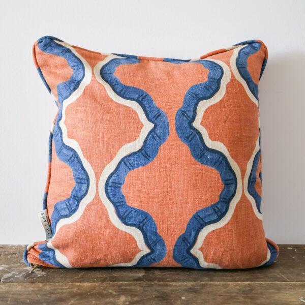 Ruffled cushion - Burnt Orange