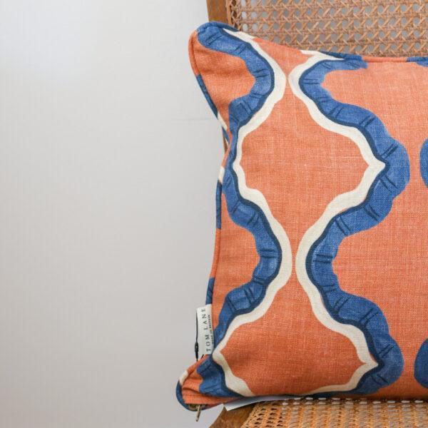 Ruffled cushion - Burnt Orange