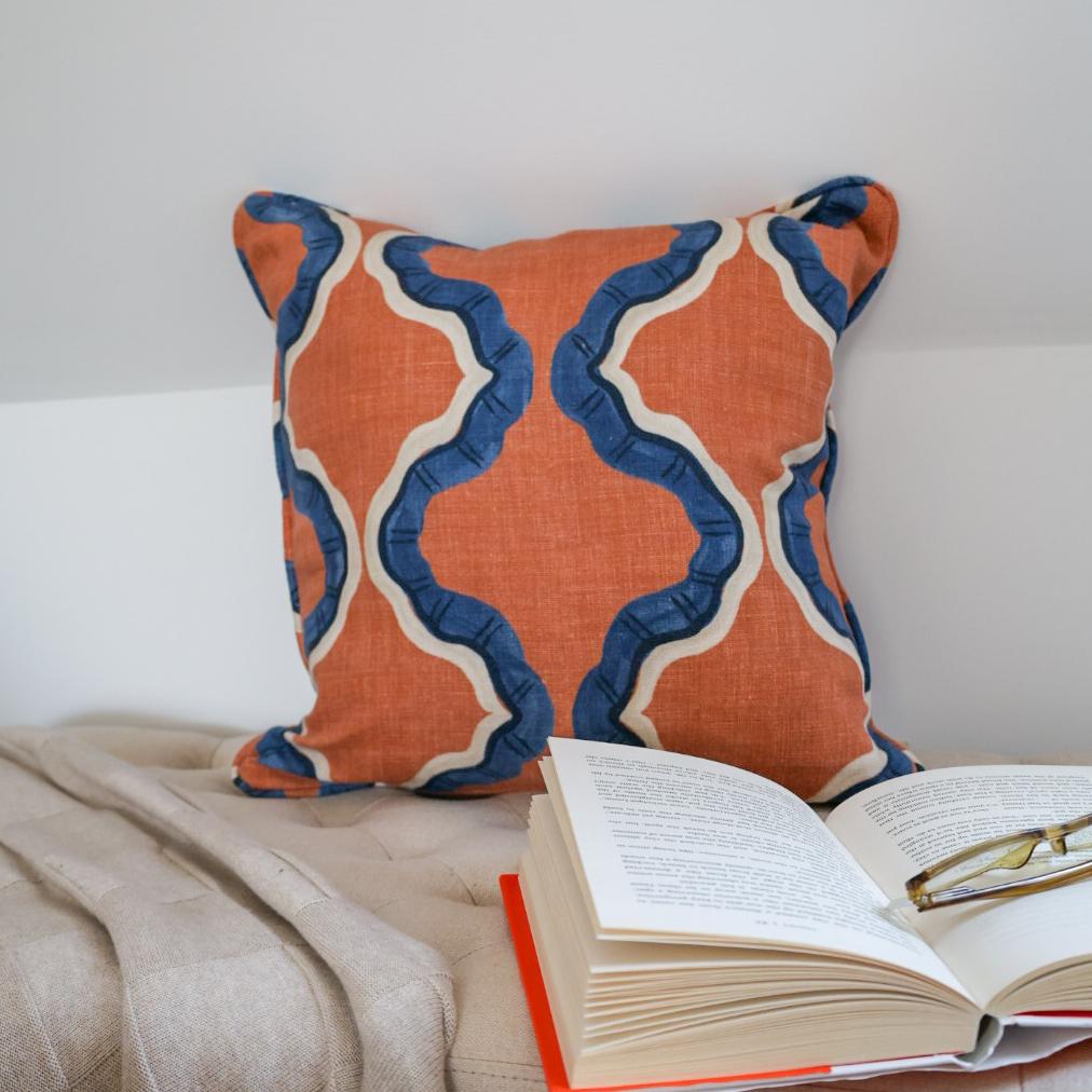 Ruffled cushion – Burnt Orange Ruffled cushion – Burnt Orange