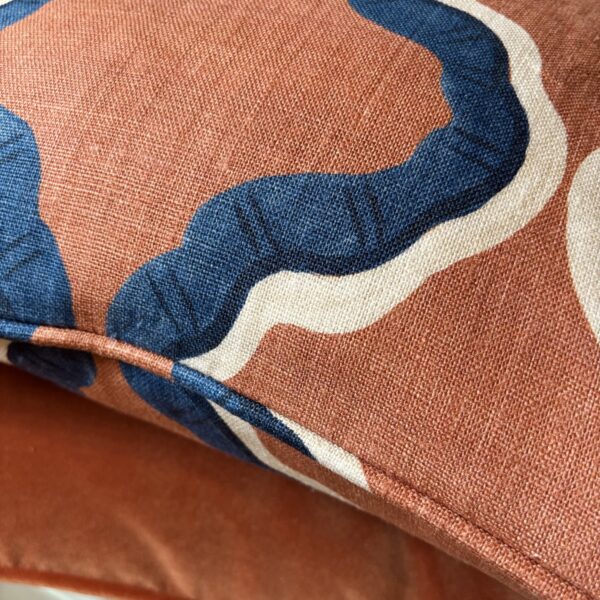 Ruffled cushion – Burnt Orange