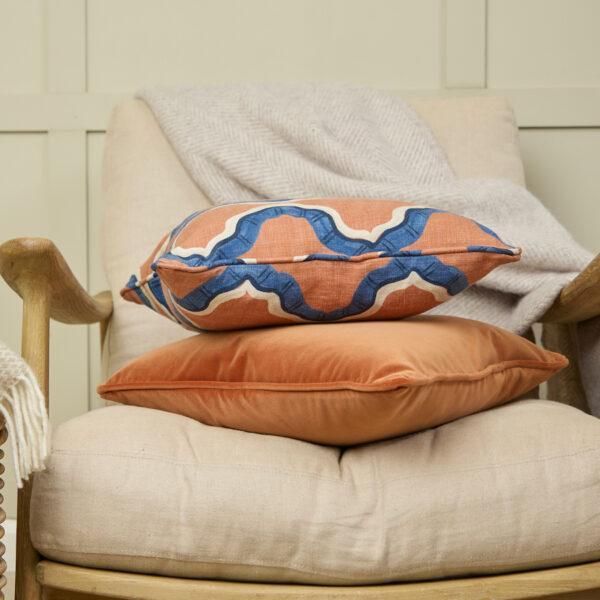 Velvet cushion – Burnt Orange