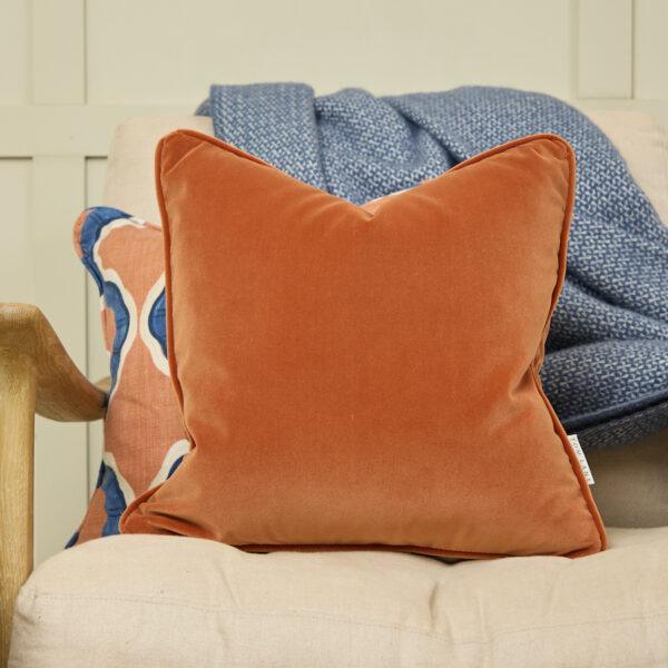 Velvet cushion - Burnt Orange