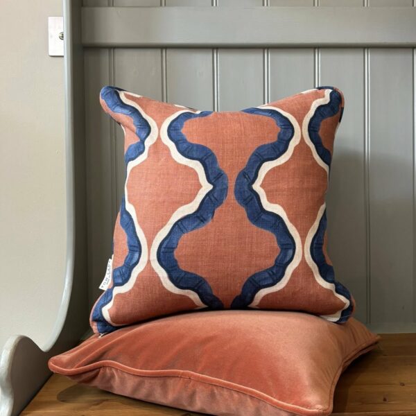 Ruffled cushion - Burnt Orange
