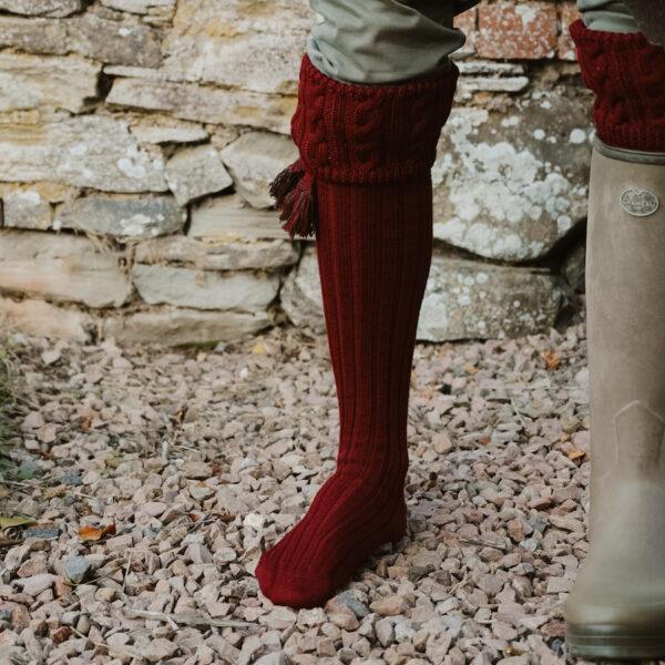 Fiddich Shooting socks - Burgundy