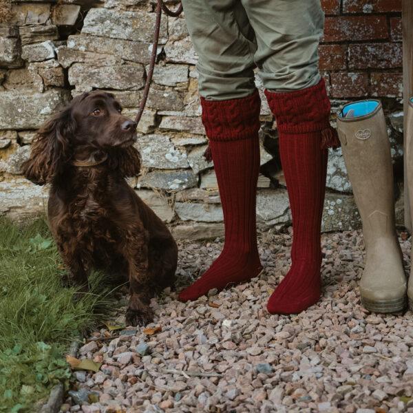 Fiddich Shooting socks - Burgundy