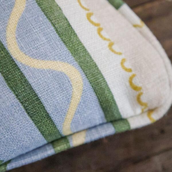 Polly Stripe Cushion - Cameo Blue