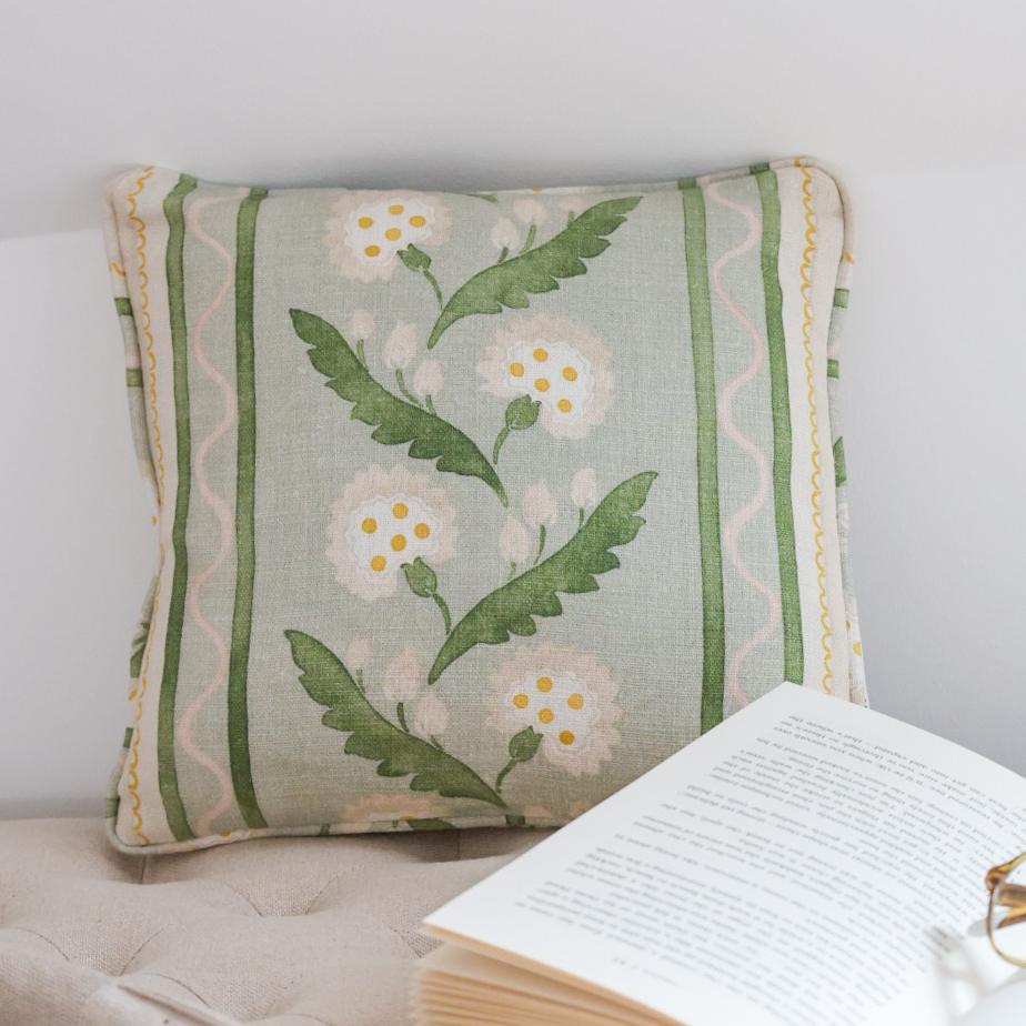 Polly Stripe Cushion – Moss Polly Stripe Cushion – Moss