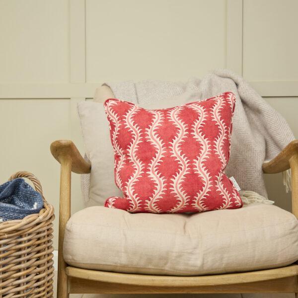 Helter Skelter cushion - Cherry