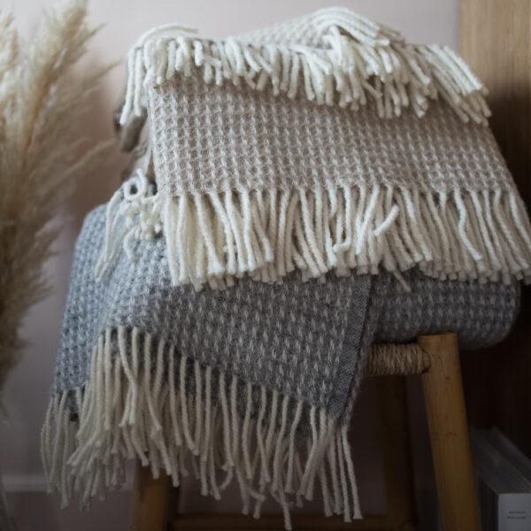 Melton Throw, Oat Waffle