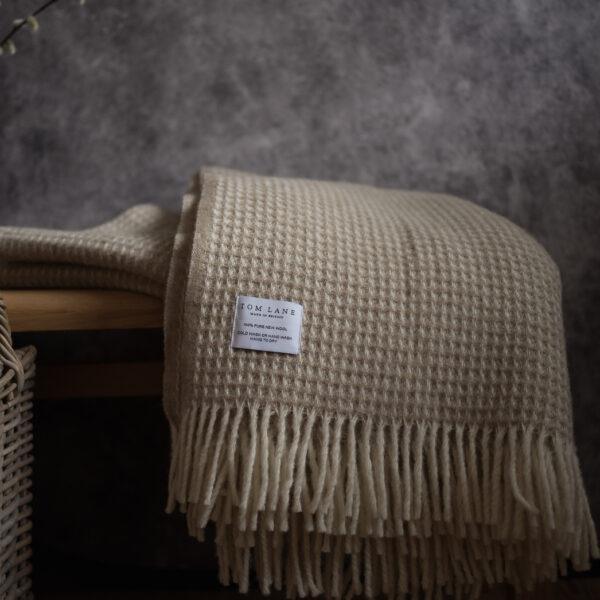 Melton Throw, Oat Waffle